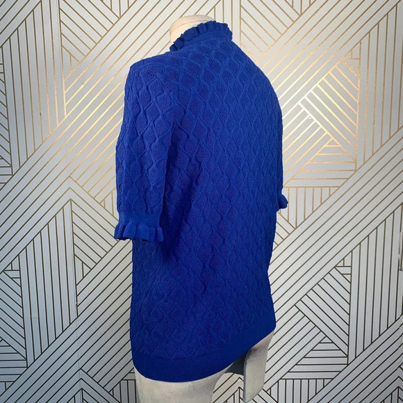 Sandro Roman Ruffle-Trimmed Sweater Egyptian‎ Blue - Picture 7 of 12